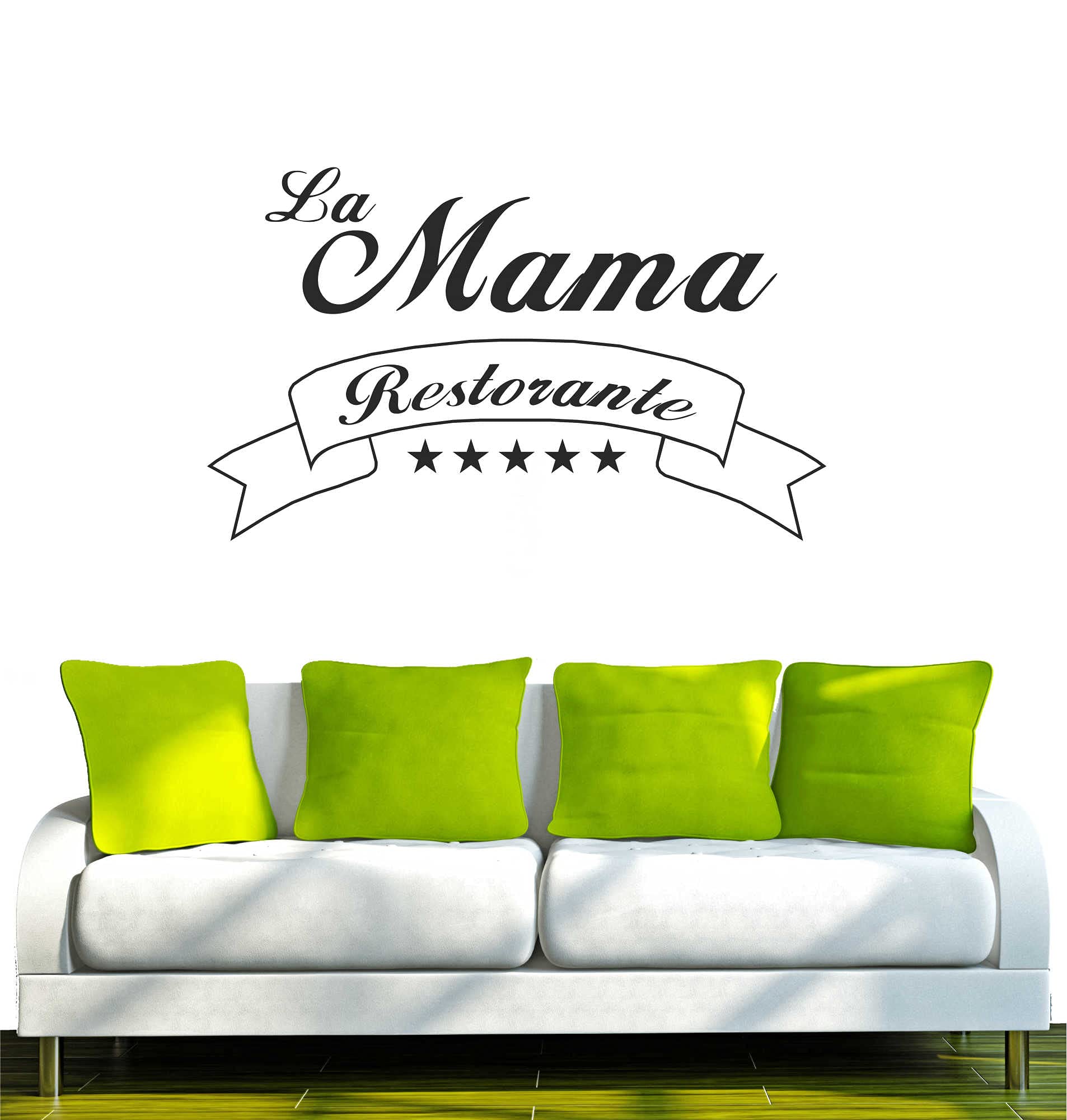 INDIGOS Wall Sticker, Black , 96 x 57 cm