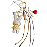 QTMY Cute Bunny Keychain Bag Charms for Handbag Purse Backpack Accessories for Bogg Bag,658
