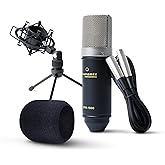 Marantz Professional MPM-1000 - Studio Recording XLR Condenser Microphone with Desktop Stand and Cable – for Podcast and Stre