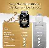 Nu U Nutrition Black Maca Root 6000mg 180 Veg Capsules UK Made view 5