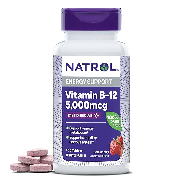 NATROL B12 VITAMINS 5000 MCG, FAST DISSOLVE VITAMIN...