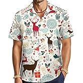 Mens Shirt Button Down Short Sleeve Shirts Funny Hawaiian Shirt for Men Beach Party