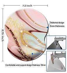 Mouse Pad with Wrist Support, Non Slip Mousepad