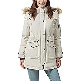 PUREPEAR Women's Thicken Puffer Coat Winter Removable Fur Hood Parka Jacket with Pockets