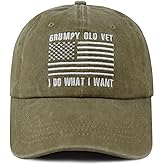 Dalqanth American Flag Veteran Hats for Men Women, Funny Adjustable Cotton Embroidered US Army Veteran Gifts Baseball Cap