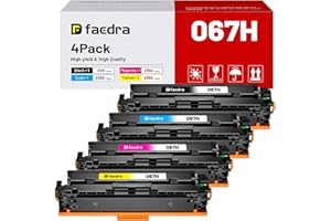 067H Toner Cartridges Set (with Chip) Replacement for Canon 067H 067 CRG-067 Toner Cartridges for Canon imageCLASS LBP632Cdw 