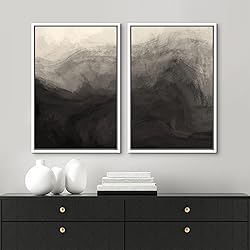 MUDECOR Framed Canvas Print Wall Art Set Monochrome