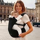 bebear Bebamour Baby Carrier Newborn to Toddler Ergonomic Hip Seat Black view 9