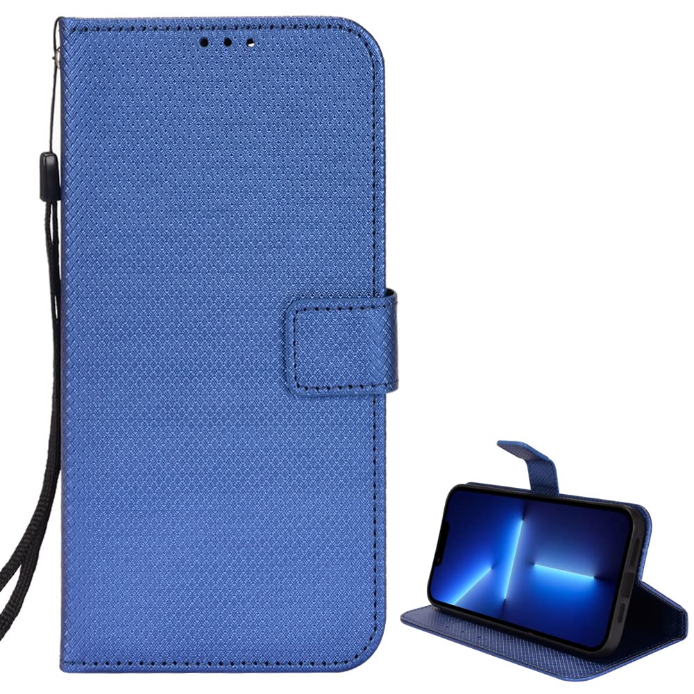 EasyShow Cover for Nokia HMD Pulse Pro Wallet Case, Nokia HMD Pulse Pro Diamond pattern wallet phone case, with Kickstand and Card slot Leather Case for Nokia HMD Pulse Pro (Blue)