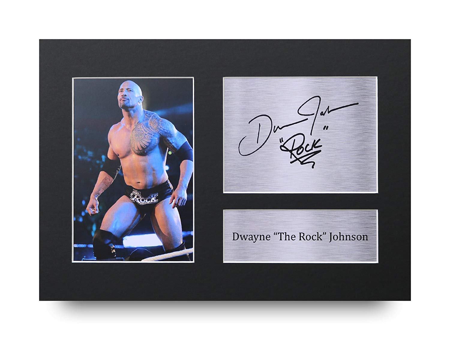 HWC Trading Dwayne Johnson Gift Signed A4 Printed Autograph The Rock Gifts Print Photo Picture Display — image 1