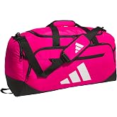 adidas Defender Duffel Bag, Team Shock Pink 2, OSFA | Ventilated Shoe Compartment, Adjustable Shoulder Strap, Rolls With Your Suitcase, Built To Last, Gym &amp; Travel Ready