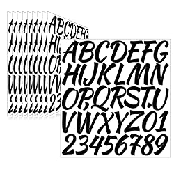 Llewyn 380 Pcs 10 Sheets Letter Stickers,Self