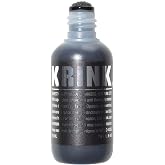 Krink K-60 Black Paint Marker - Vibrant and Opaque Fine Art Graffiti Markers for Canvas Metal Glass Paper and More - Alcohol-Based Permanent Graffiti Mop Krink Paint Marker for Lasting Tags