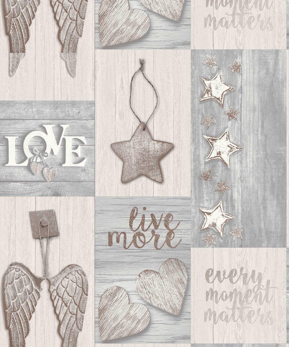 Fine Décor M1488 Starlight Home Rose Gold, Pink