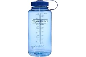 Nalgene 32 oz Wide Mouth Water Bottle | BPA-Free, Durable & Leak Proof, Lightweight Bottle for Hiking & Gym, Work & Travel