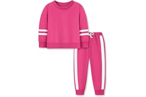 SOLOYEE Toddler Girl Clothes Fall Winter Outfits Long Sleeved Pullover Sweatshirt + Sweatpants 2 Pcs Casual Sweatsuits Sets