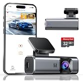 galphi 4K Dash Cam Front, 5GHz WiFi, 32GB Card Included, Mini Dashcam | Screen-Free, APP Control, 160&deg; Wide Angle, G-Sensor, Loop Recording, 24H Parking Monitor, Night Vision, Easy Install