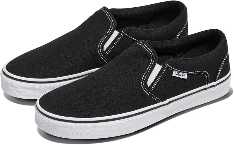 Asher Unisex Sneaker, Canvas Black White, 45 EU