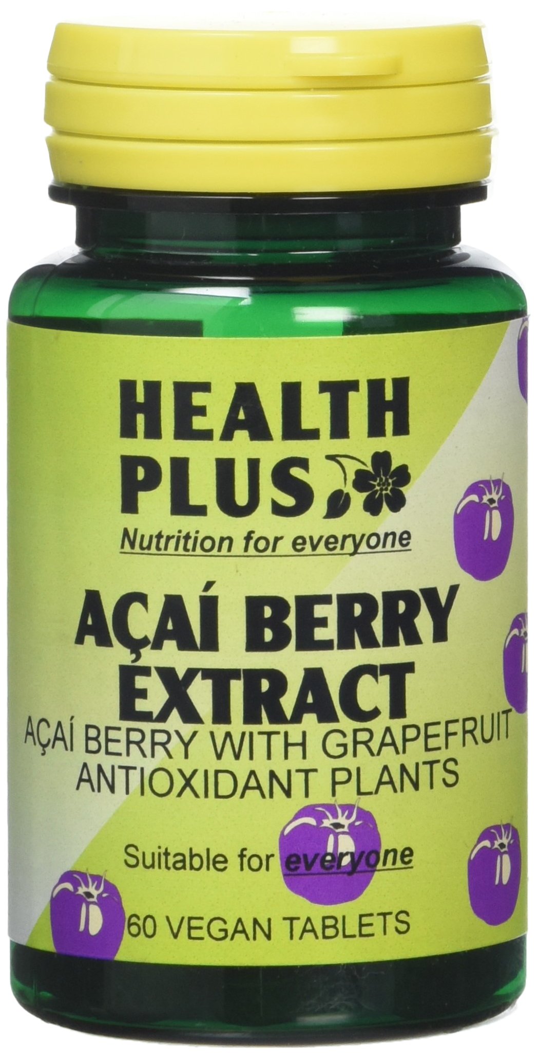 Health Plus Acai Berry Extract Weight Management And Antioxidant Plant Supplement - 60 Tablets