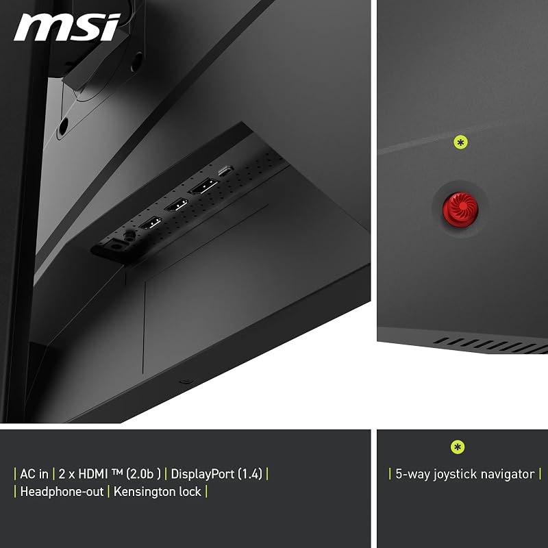 MAG 275F Gaming Monitor 27" FHD - Rapid IPS Panel 1920x1080, 180Hz / 0,5ms (GtG), HDR Ready, AMD FreeSync™, AI Vision, HDMI™ 2.0b, DP 1.4, randloses Design, neigbar, VESA-kompatibel, schwarz