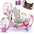Paaxido Remote-Control-Car-Stunt-RC-Car, New Upgraded 2.4Ghz 4WD Double-Sided 360° Rotating RC Crawler with Headlights & Wheel Lights, RC Truck Toy Cars Gift for Kids Boys and Girls Aged 6-12