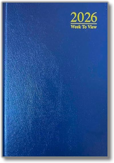 PaulStore 2026 Diary Week to View A4 A5 A6 Hard Backed Blue