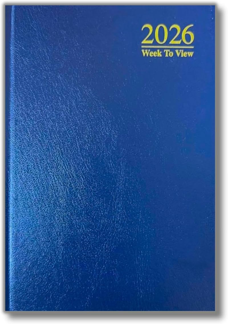 PaulStore 2026 Diary Week to View A4 A5 A6 Hard Backed Blue