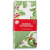 Christmas Time Christmas Winter Holiday Holly Dish Drying Mat - 12 x 18 Inches Multicolor