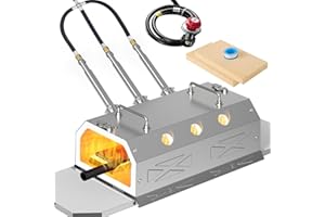 Nelyrho 2600℉ Triple Burner Propane Forge, 3 Burner Blacksmith Forge Kit, Large Capacity Gas Forge for DIY Knife & Sword Making, Metal Welding