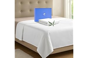 KICKOFF HOME Kickoff Viscose Bamboo Flat Sheet Only King Size, 100% Organic Cool Bed Sheets King Size Flat Sheet Only, Top Extra Wide, Viscose Bamboo Cooling Sheets for Hot Sleepers (K, Snow White)