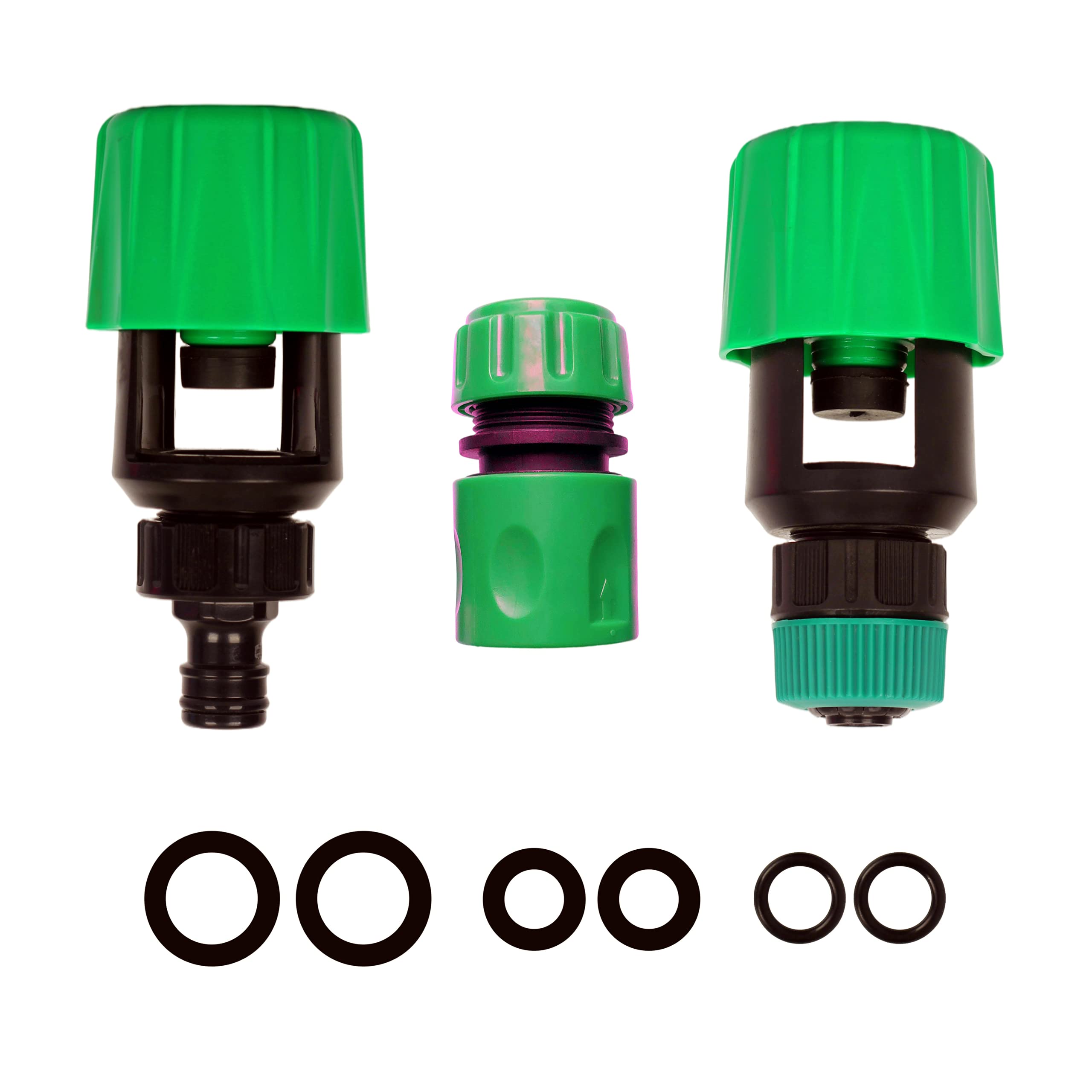 Universal Adjustable Hose Pipe Tap Connector Set - Fits Kitchen, Garden, Bathroom Sink Taps