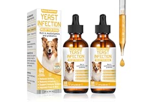 ZZTRMY Yeast Infection Treatment for Dogs,Dog Ear Infection Treatment,Itchy Ear,Skin&Allergy Symptoms Relief-Reduces Inflammation&Relieves Irritation,Dog Supplement Drops with Multivitamins Probiotics