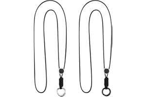 Sunglasses Holder Necklace Strap with Alloy Glasses Ring, 2 Pack Adjustable Eyewear Retainer Anti-Lost Chain Cord