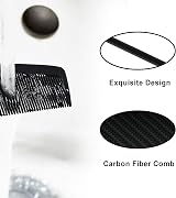 JeoPoom Carbon Hair Comb Fine Tooth 225x24mm Break-Proof Antistatic view 4