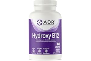 AOR Hydroxy B12 1000mcg, 60 Lozenges 60-Day Supply - Hydroxocobalamin Vitamin B12 Supplement for Energy and Metabolic Support