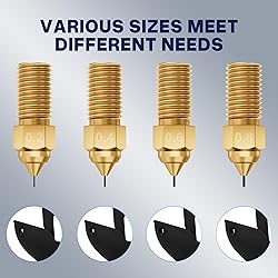 ELEGOO 10pcs Multi Size Nozzles for Neptune 4 and
