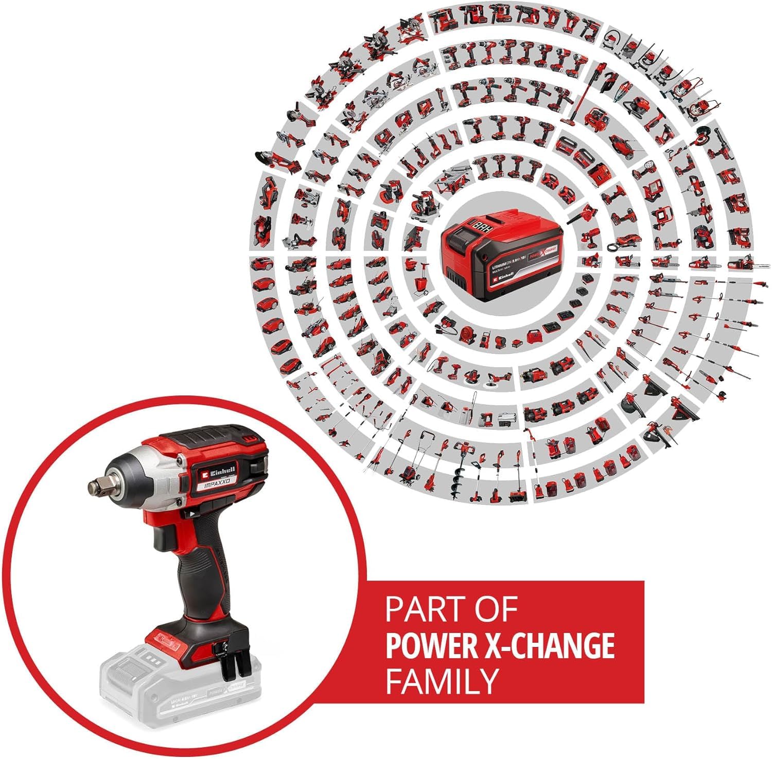 Einhell Akku-Schlagschrauber IMPAXXO 18/230 Power X-Change (Li-Ion, 18 V, 230 Nm, Bürstenloser Motor, Lieferung ohne Akku & Ladegerät) 2