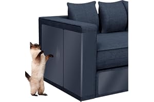 MAICOBI Cat Scratch Furniture Protector 12-Pack – Clear Self-Adhesive Couch Guards – Anti-Scratch Deterrent for Sofa and Upholstery（6+6=12）