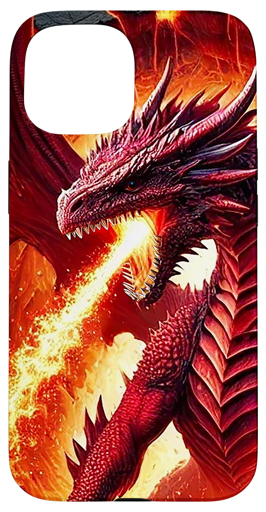 Fire-Breathing Red Dragon Case for iPhone 15