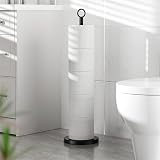 niffgaff Free-Standing Toilet Roll Holder 4-Roll Capacity Matte Black Stainless view 3