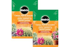 Miracle-Gro Cactus Palm & Succulant Mix 8.8L, 2-Pack | Fast-Draining Soil for Cacti, Palms & Succulents | Feeds 6 Months