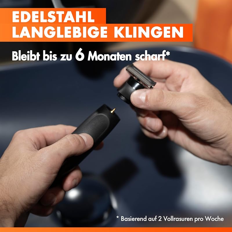 Fusion One Hybrid Rasierer Herren Elektrisch, Schwarz