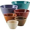 Rachael Ray Tools and Gadgets Nesting/Stackable Measuring Cups Set, 6 Piece - Assorted Colors