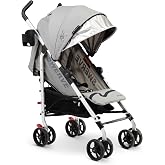 Baby Delight Lightweight Swerve Stroller, Grey | For Travel &amp; Everyday, Multi-Position Recline, 5 Point Safety Harness, Removable Canopy, Compact Fold, Extra Storage