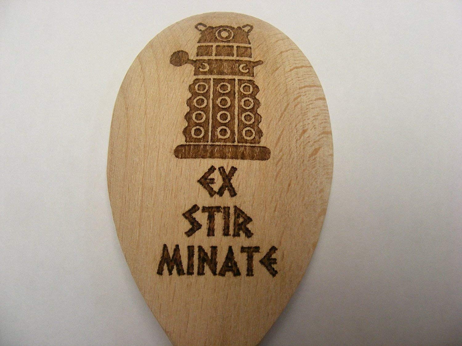 EXSTIRMINATE Dalek Doctor WHO Inspired Wooden Spoon Present Gift DR WHO Fan
