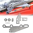 RYANSTAR RACING 35498 Automatic Transmission Shifter Cable Bracket Shift Lever Kit Compatible with GM TH400, TH350, TH250, 200-4R, 700R4, 4L60E, 4L80E, 4L85E （Silver）