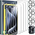 Ferilinso 4 Pack Screen Protector for iPhone 15 Pro Max, with 4 Pack Tempered Glass Camera Lens Protector, Phone Case Friendly Ultra Accessories Protector de Pantalla for Apple iPhone 15 Pro Max