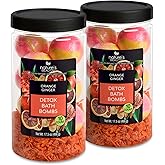 Nature's Beauty Orange Ginger Detox Bath Bomb Gift Set Multi-Pack - Luxury Fizzy Spa Bomb w/Citrus + Woodsy Patchouli Scent Made with Coconut Oil & Witch Hazel, 17.5 oz | 10 ct ea (2 Pack)
