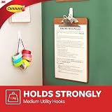 Command Utility Hooks Medium 6 Hooks White with 12 Adhesive Strips Holds 1.3kg view 4