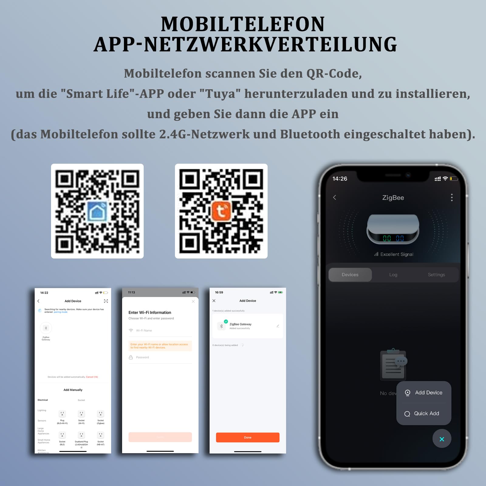 CHSGD Tuya Zigbee Gateway Hub [Online-Geräten Anzeigemenge]Smart Bluetooth ZigBee Hub&Controller für Hausautomation Intelligenter Zigbee Gateway Bridge Kompatibel mit Alexa,Google Home,Smart Life,Weiß 5